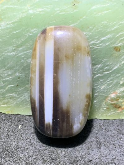精美高玉化药师玛瑙天眼板珠(背云)一个， - 精美高玉化药师玛瑙天眼板珠(背云)一个，