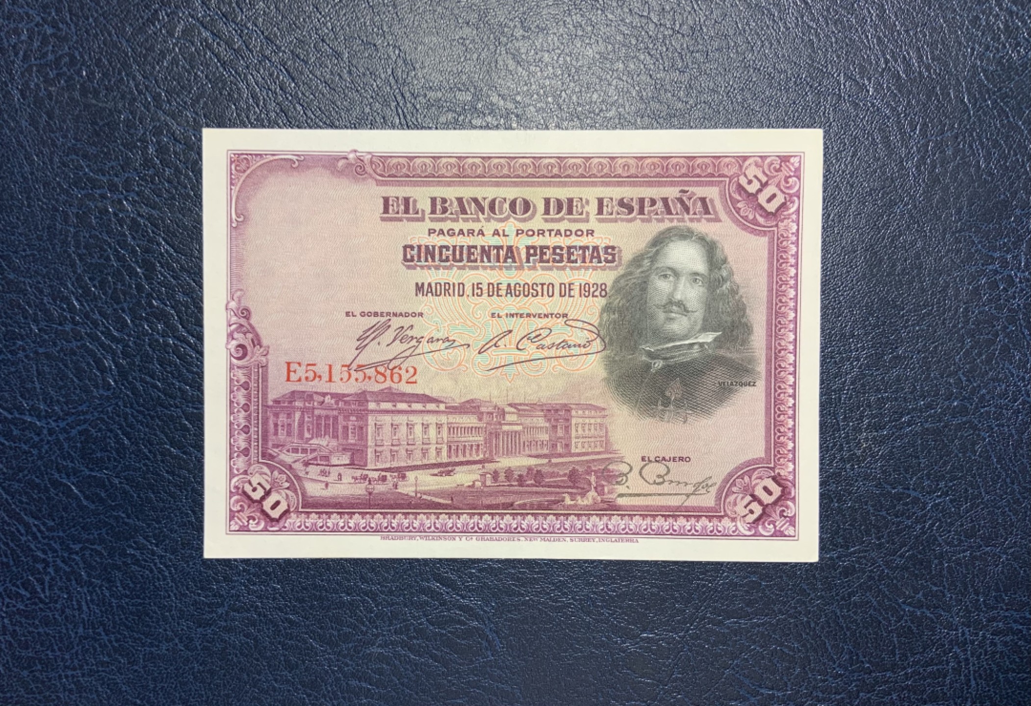 收藏联盟Quantum Auction 第219期拍卖  西班牙1928年50比塞塔 品相UNC-