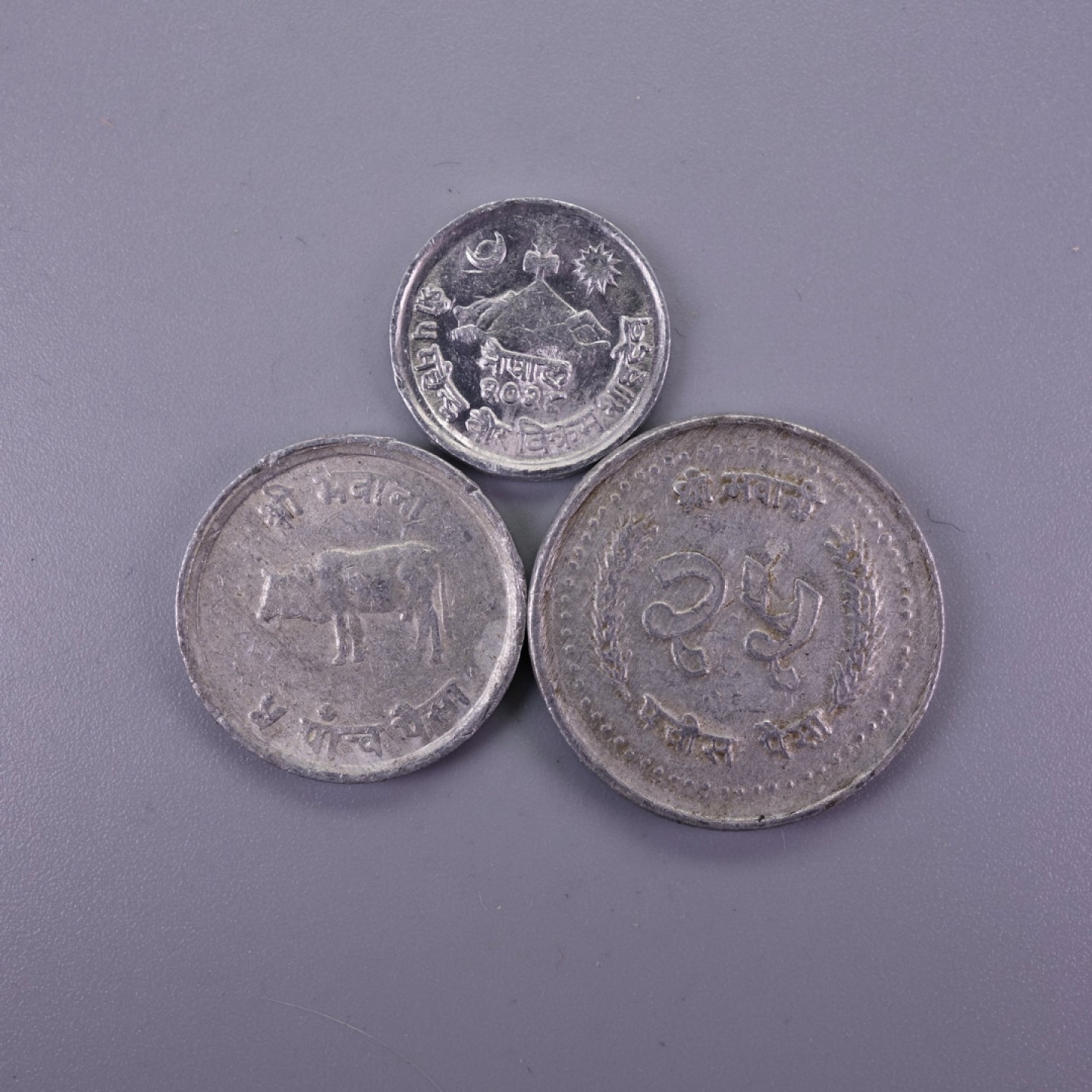 天业钱币散币拍卖第11次专场 尼泊尔铝币3枚一起