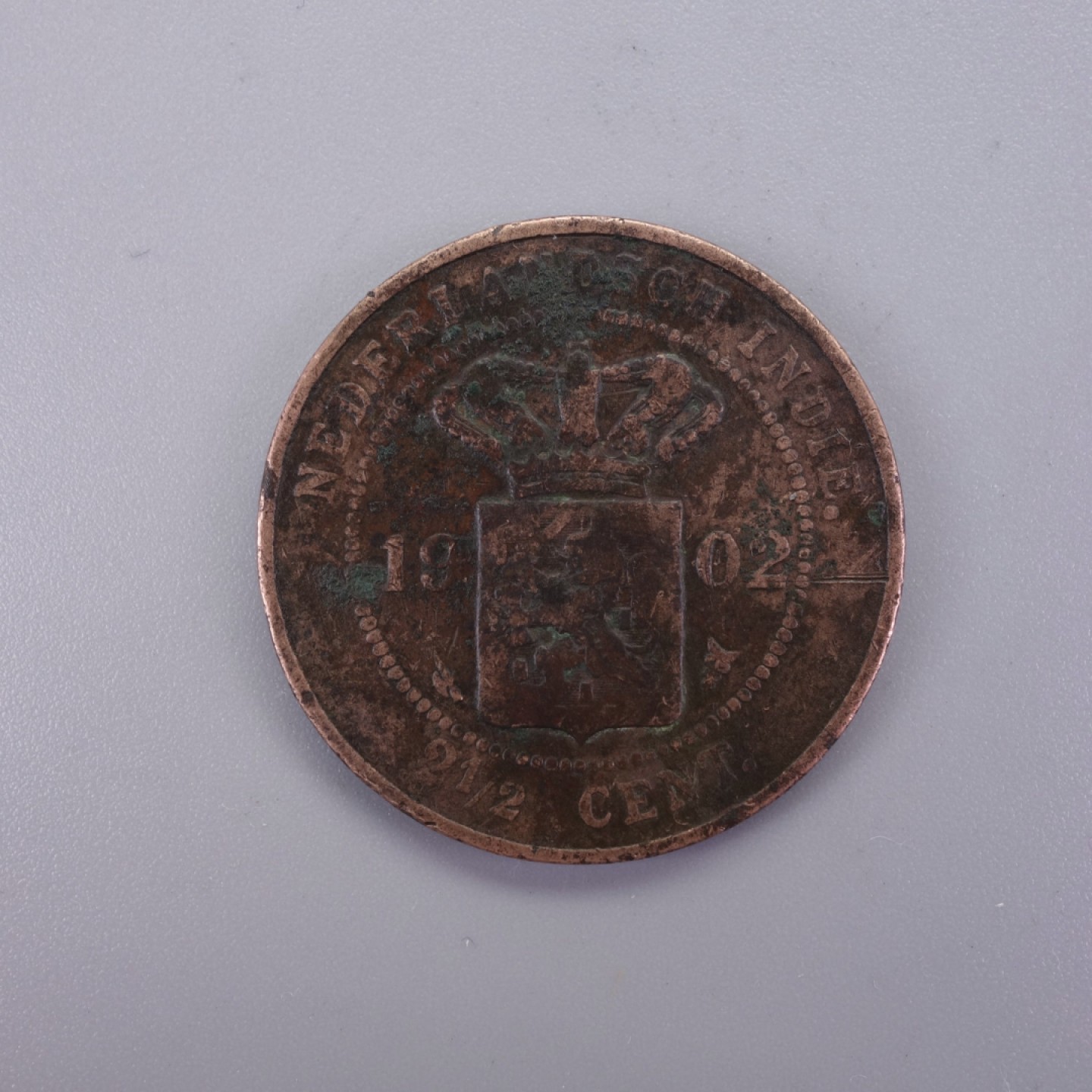 天业钱币散币拍卖第12次专场 荷属东印度1902年2-1/2分大铜币