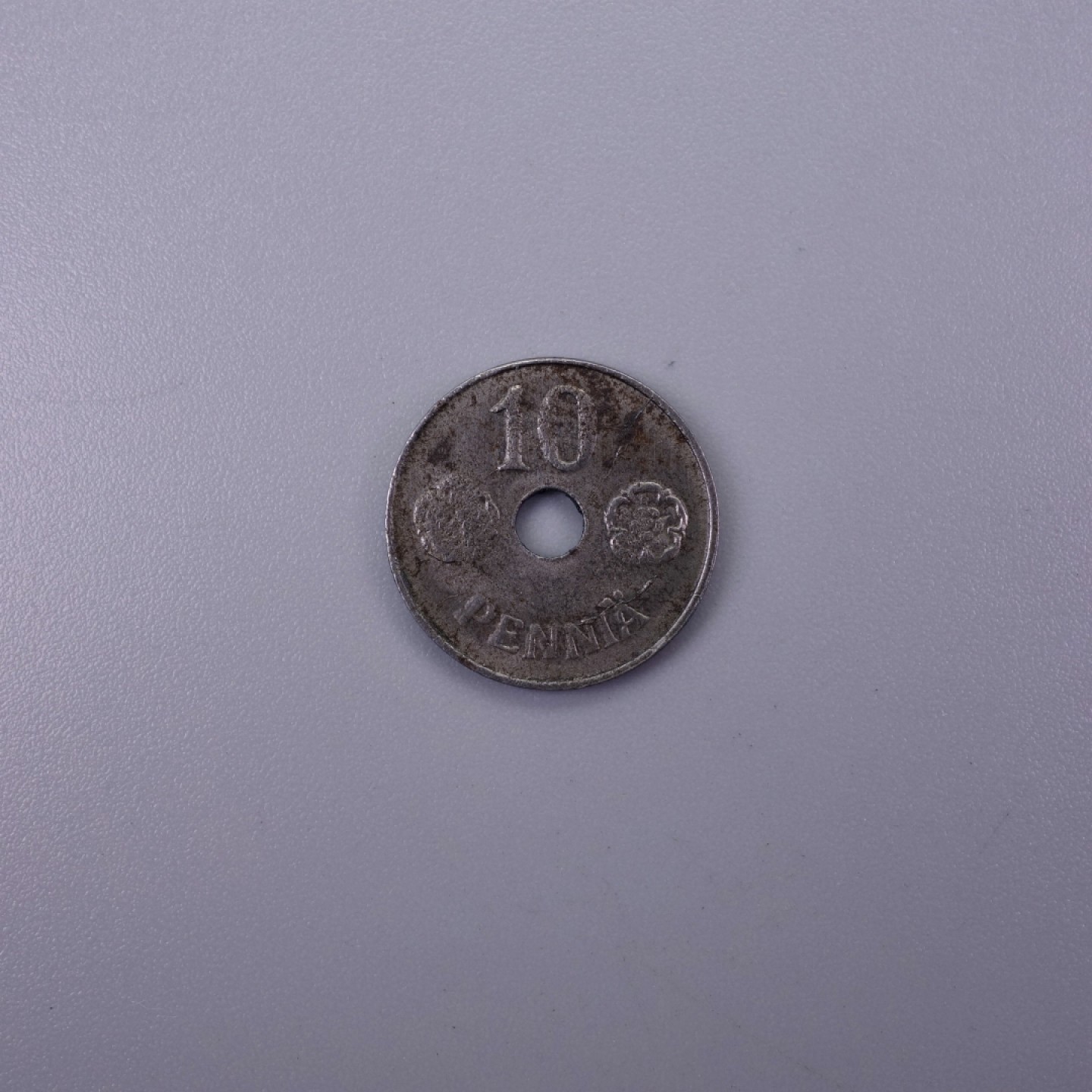 天业钱币散币拍卖第12次专场 芬兰1945年10盆尼 铁孔币