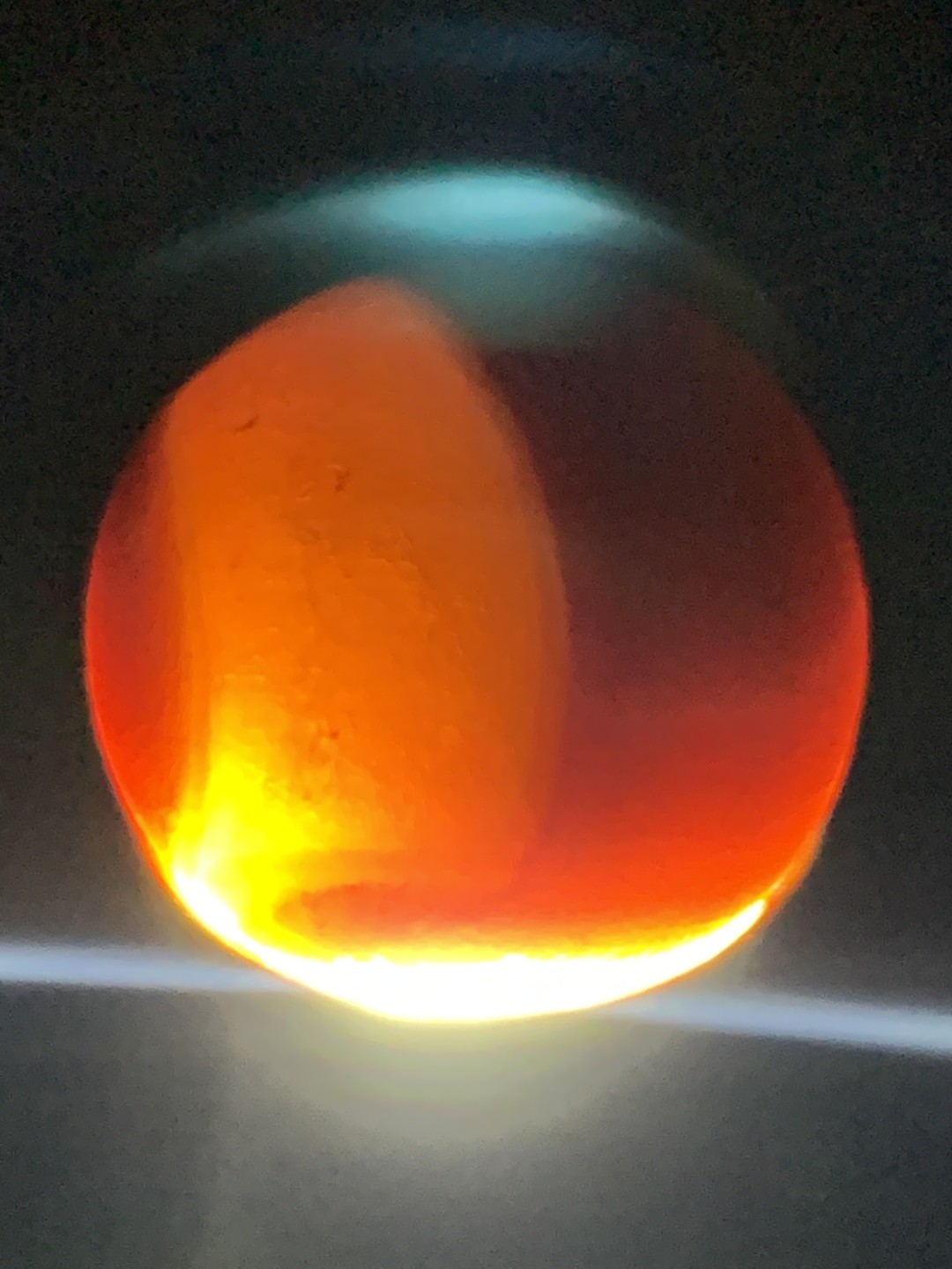精美高玉化风化纹玛瑙随形圆珠一颗，