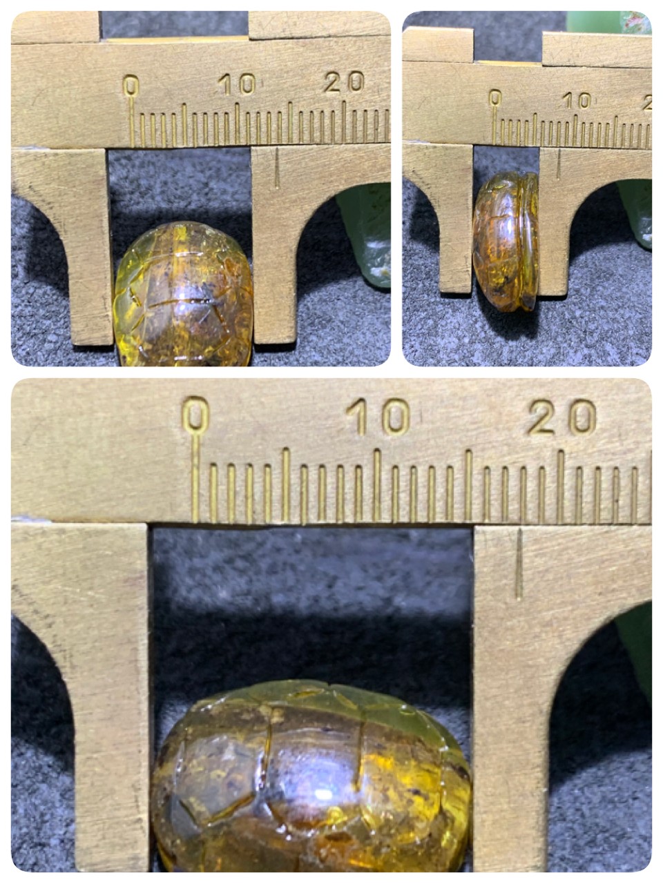 天然通货乌克兰蜜蜡雕刻龟壳寓意，富甲天下，一个，