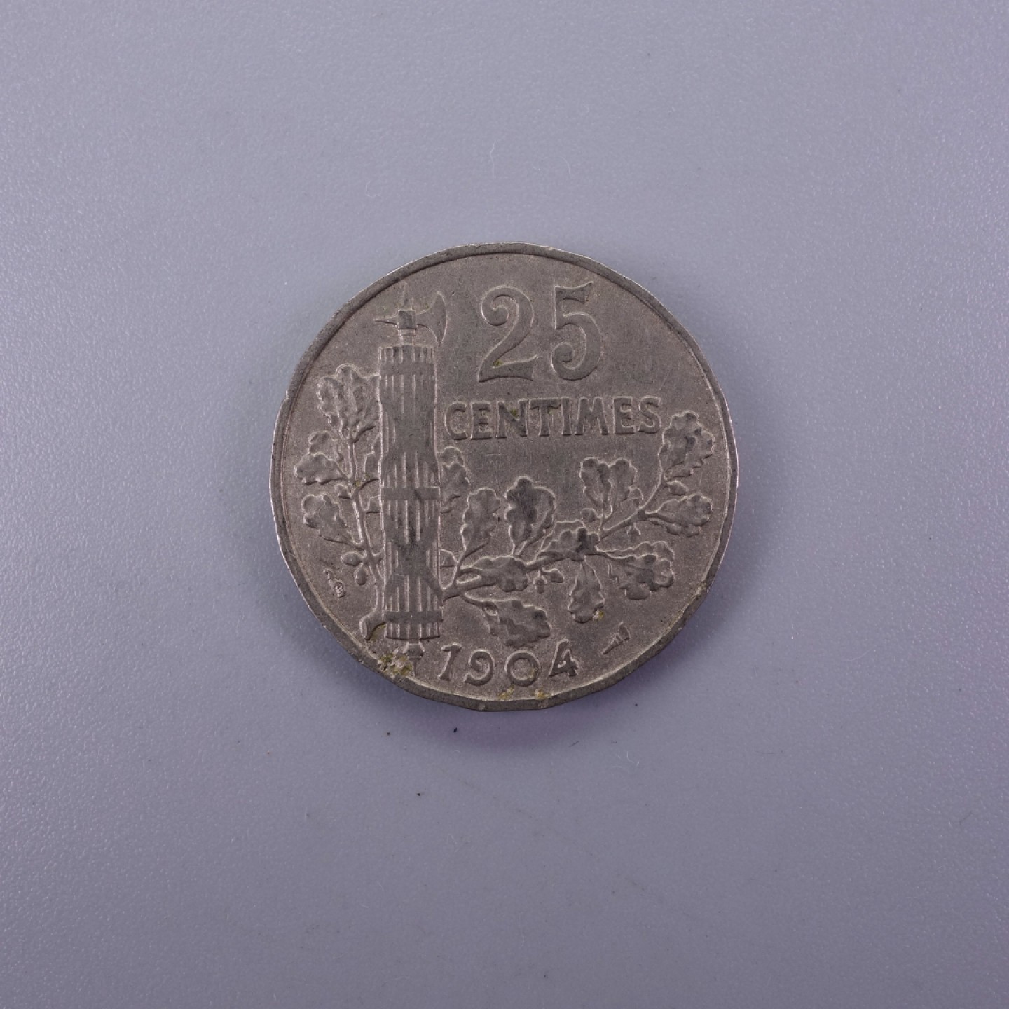 天业钱币散币拍卖第11次专场 法国1904年25分