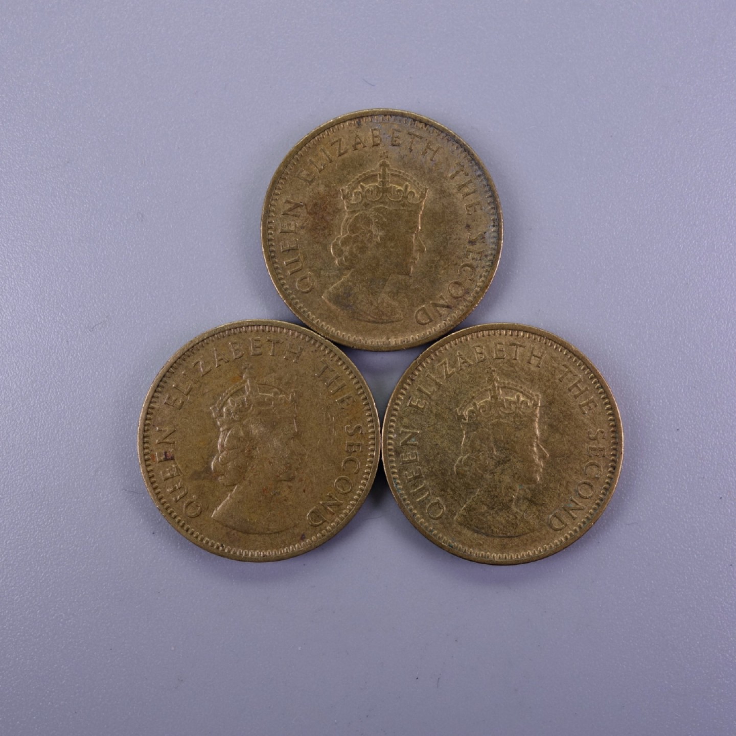 天业钱币散币拍卖第12次专场 英属泽西岛1957年1/4先令 3枚一起
