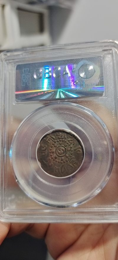 西藏铜币银币及双旗半圆系列 西藏铜币八瓣启介公博评级币