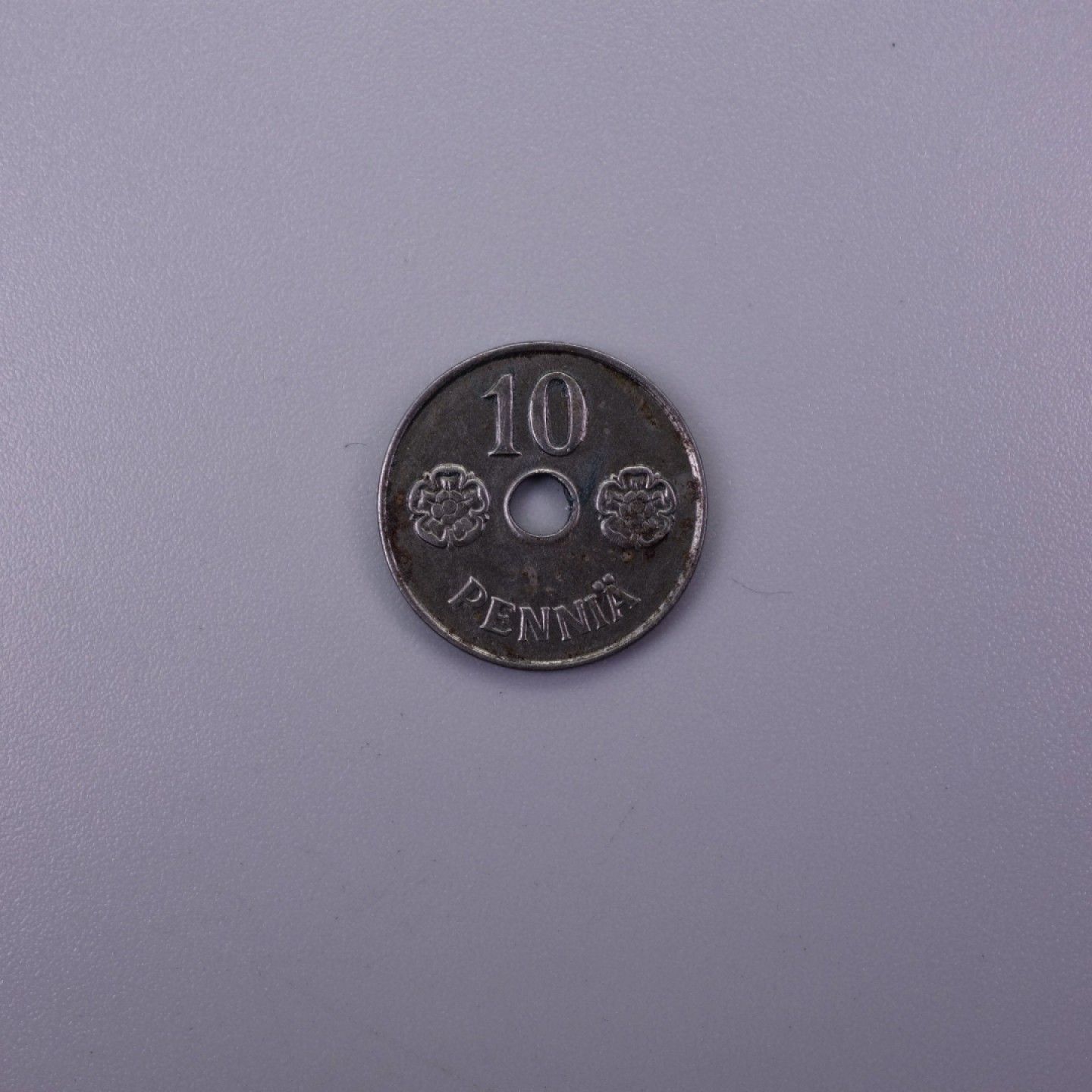 天业钱币散币拍卖第12次专场 芬兰1943年10盆尼 铁孔币