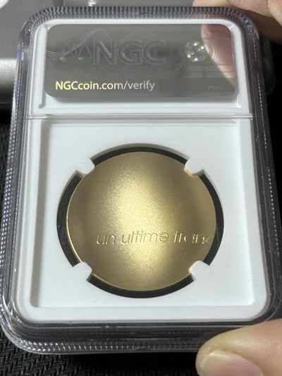 【海寧潮】法国2001年最后的法郎波浪形纪念金币NGC-MS68，750金，26.1克，发行4950枚国际上裸币价格都要11000多