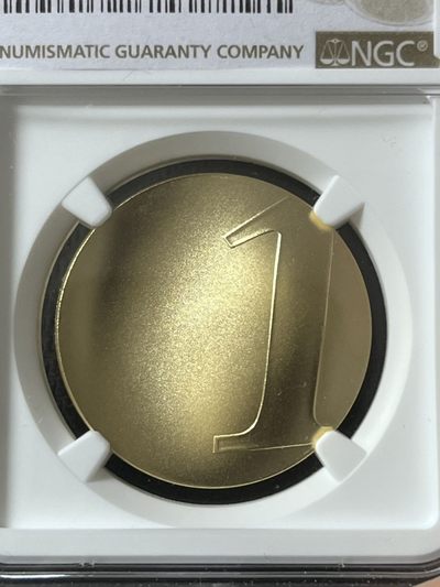 【海寧潮】法国2001年最后的法郎波浪形纪念金币NGC-MS68，750金，26.1克，发行4950枚国际上裸币价格都要11000多