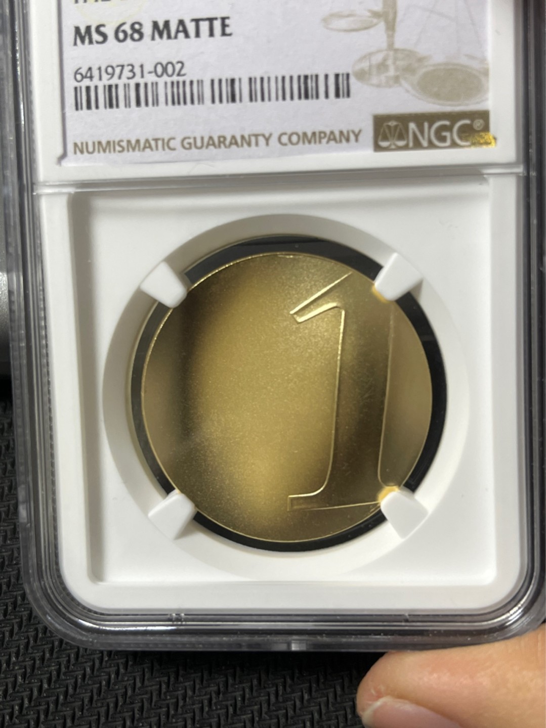 【海寧潮】法国2001年最后的法郎波浪形纪念金币NGC-MS68，750金，26.1克，发行4950枚国际上裸币价格都要11000多