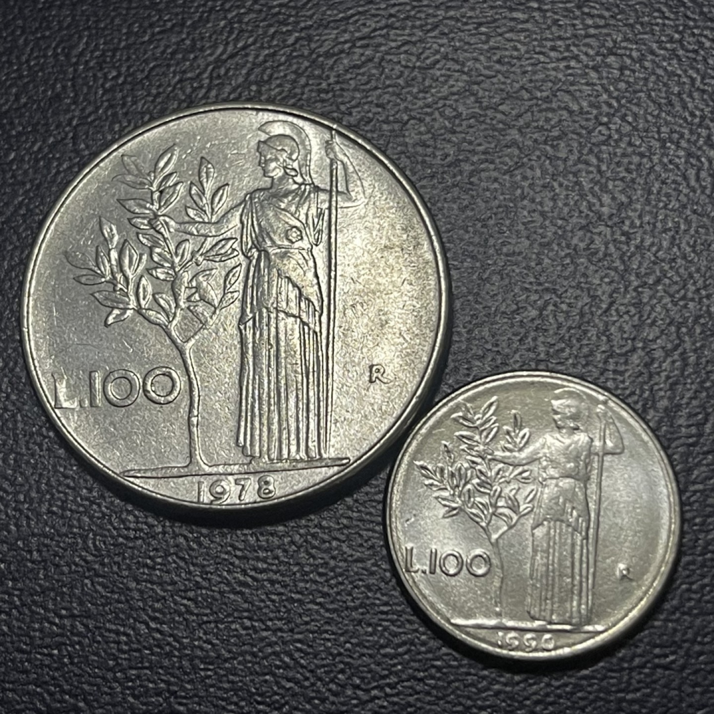 外国硬币0元起拍 意大利100里拉大小版