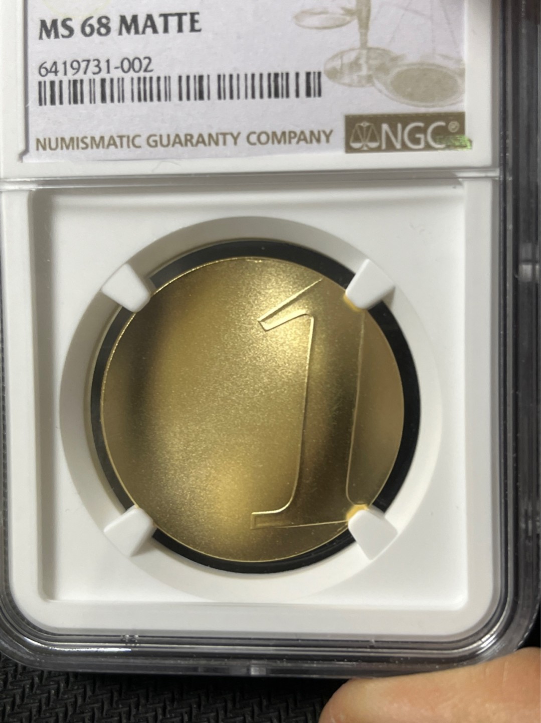 【海寧潮】法国2001年最后的法郎波浪形纪念金币NGC-MS68，750金，26.1克，发行4950枚国际上裸币价格都要11000多