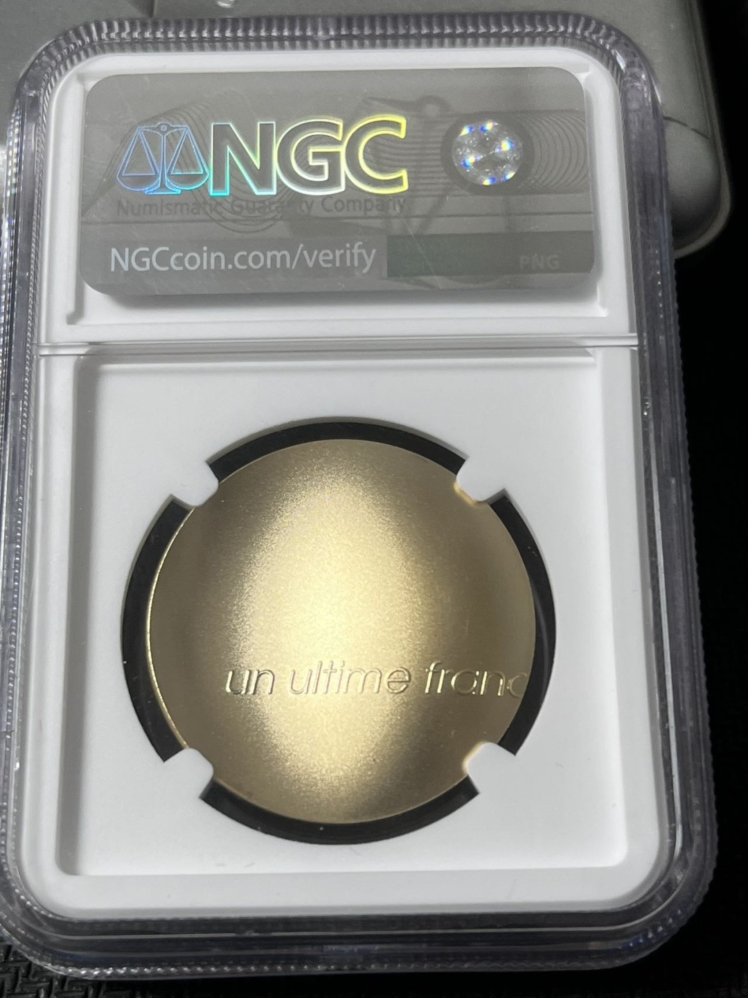 【海寧潮】法国2001年最后的法郎波浪形纪念金币NGC-MS68，750金，26.1克，发行4950枚国际上裸币价格都要11000多