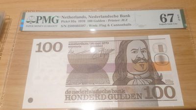 即日起至节前拍卖800以上全部本店贴钱发顺丰避免严重延误【世界钱币收藏】精选微拍第52期 暨2022年第九期 含部分经典高分评级币 1970年荷兰100盾 胖将军 PMG67E 高分尾606