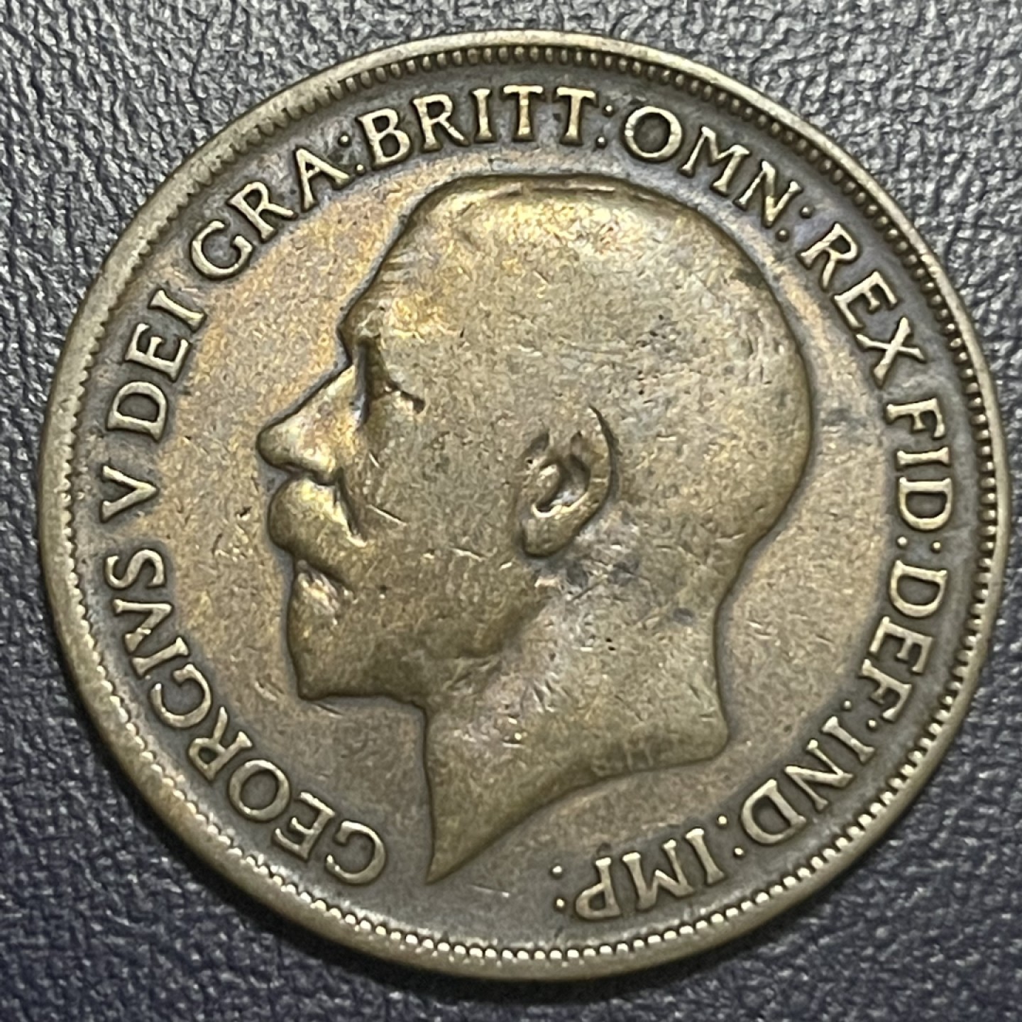 外国硬币0元起拍 1917乔治五世 1便士