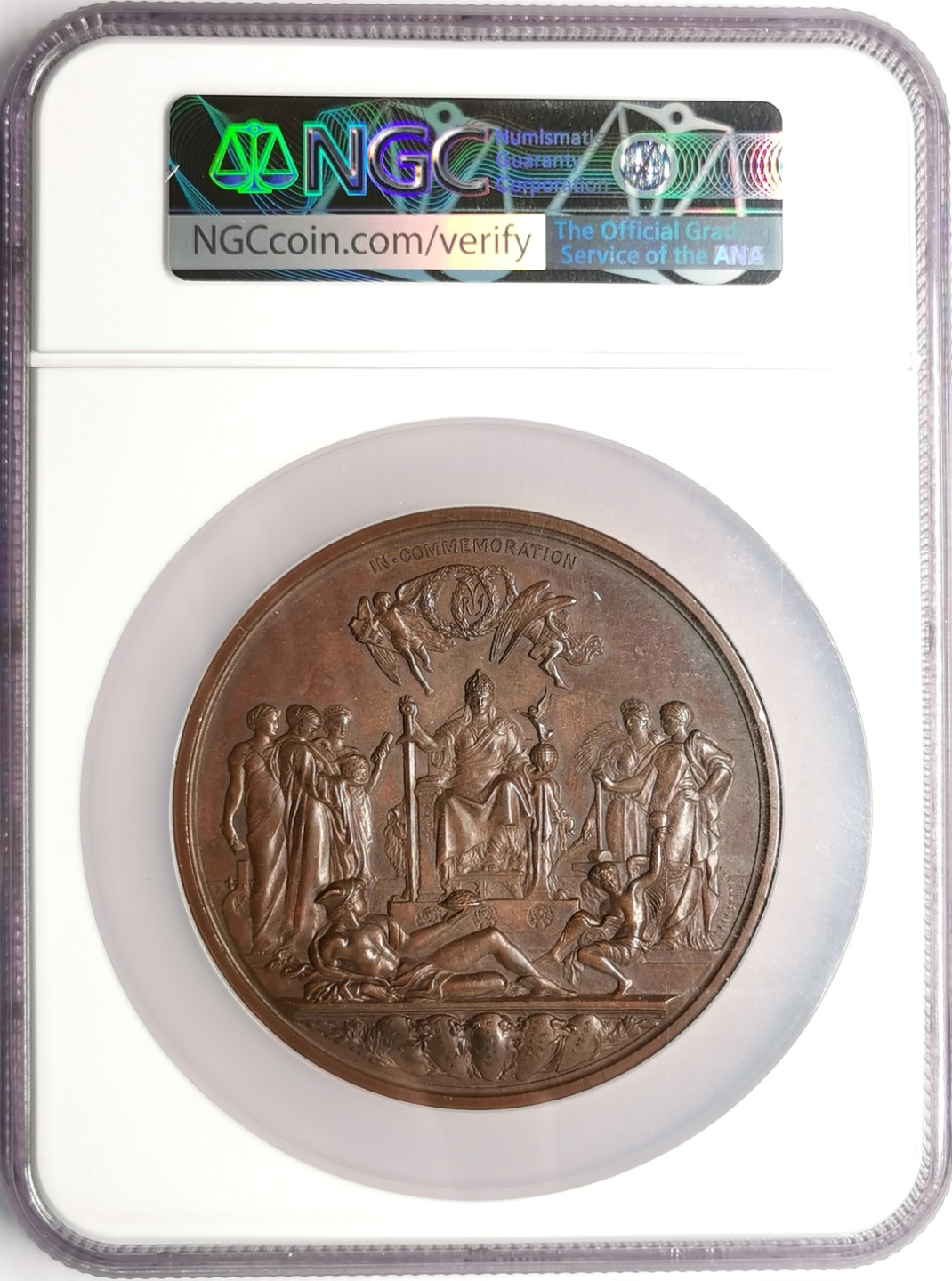 凡希社世界钱币微拍第二百二十三期 1887英国维多利亚加冕六十周年纪念大铜章NGC-MS63 Bohem争议性作品！