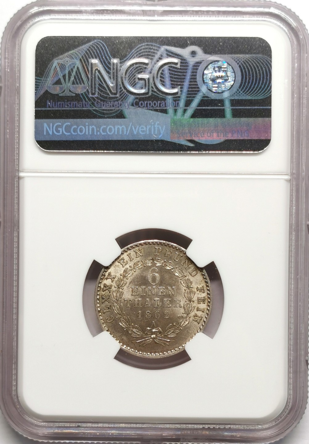 凡希社世界钱币微拍第二百二十三期 1862安哈特小熊1/6泰勒NGC-MS61