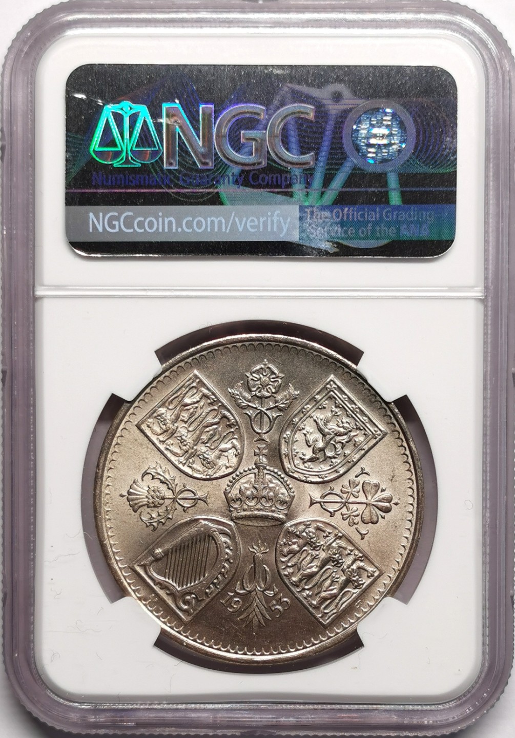 凡希社世界钱币微拍第二百二十三期 1953英国伊丽莎白加冕克朗NGC-MS63