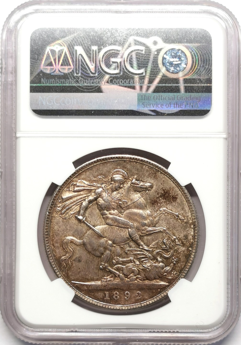 凡希社世界钱币微拍第二百二十三期 1892英国老维高冠马剑NGC-MS62