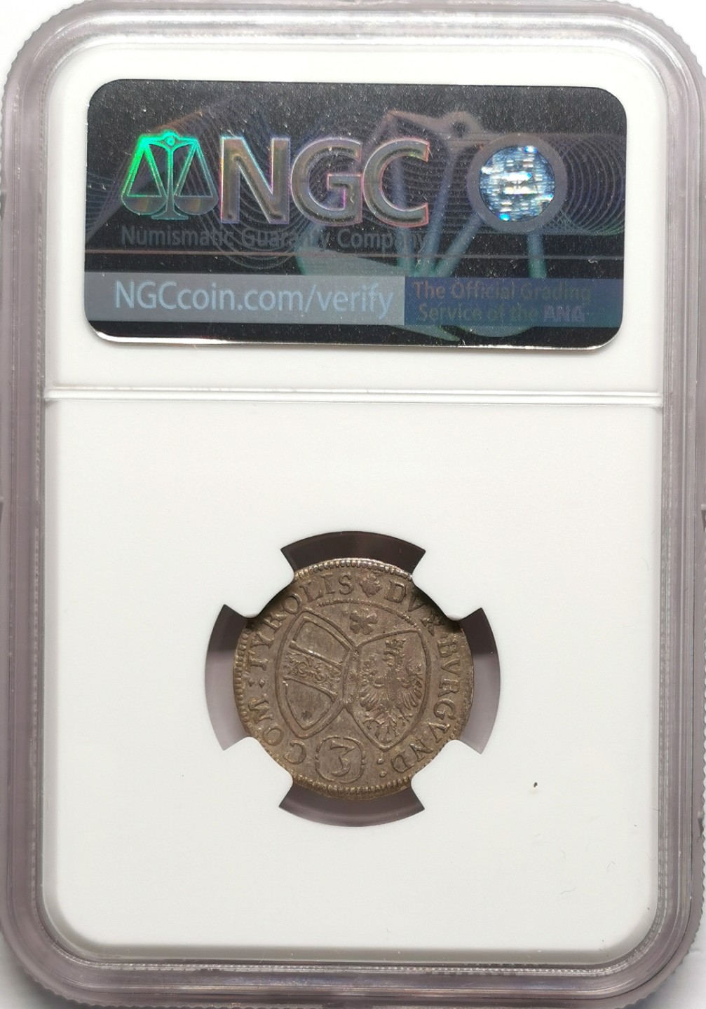 凡希社世界钱币微拍第二百二十三期 1655神罗哈尔3K银辅币NGC-AU58