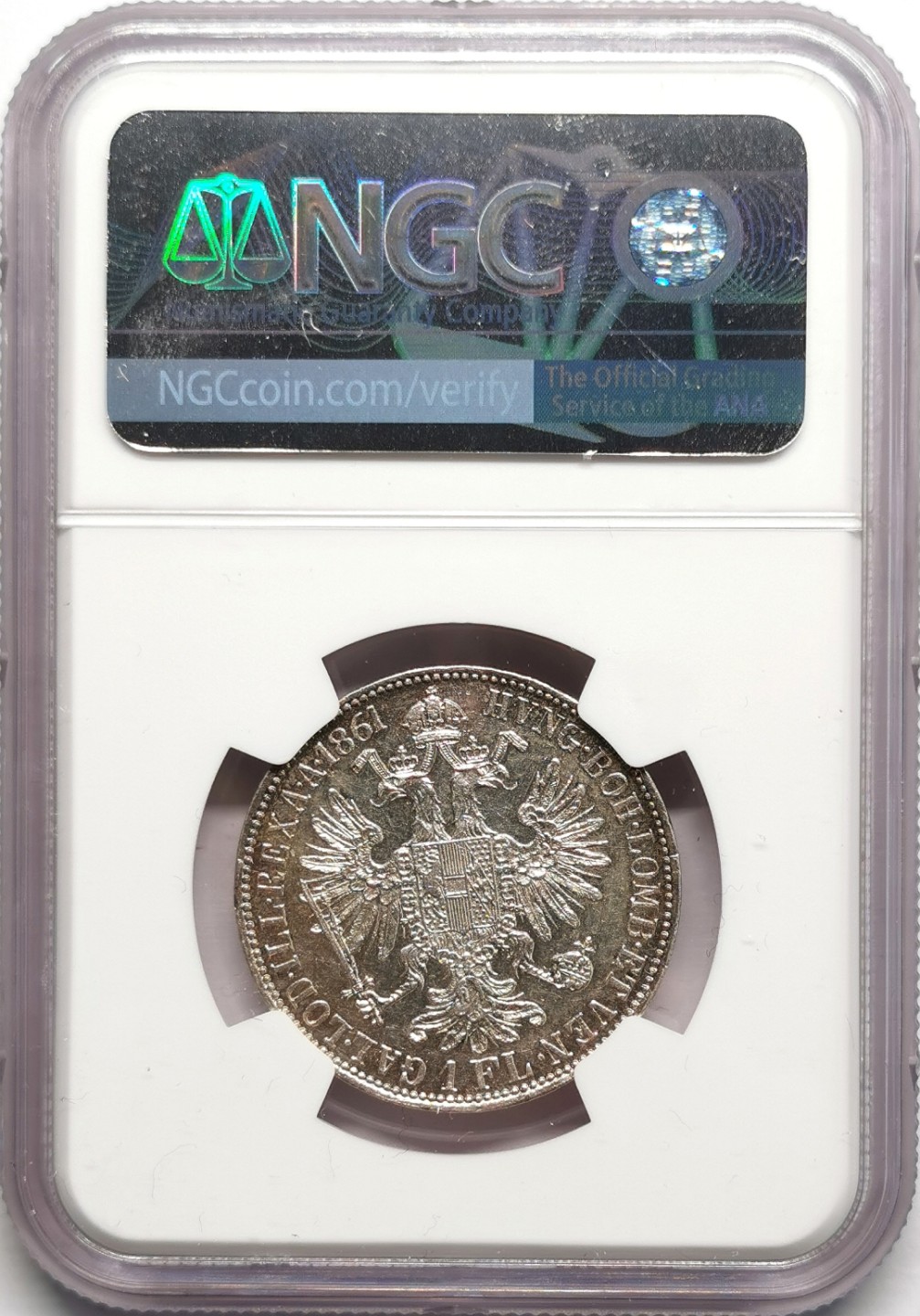 凡希社世界钱币微拍第二百二十三期 1861奥地利佛罗林银币NGC-UNCD