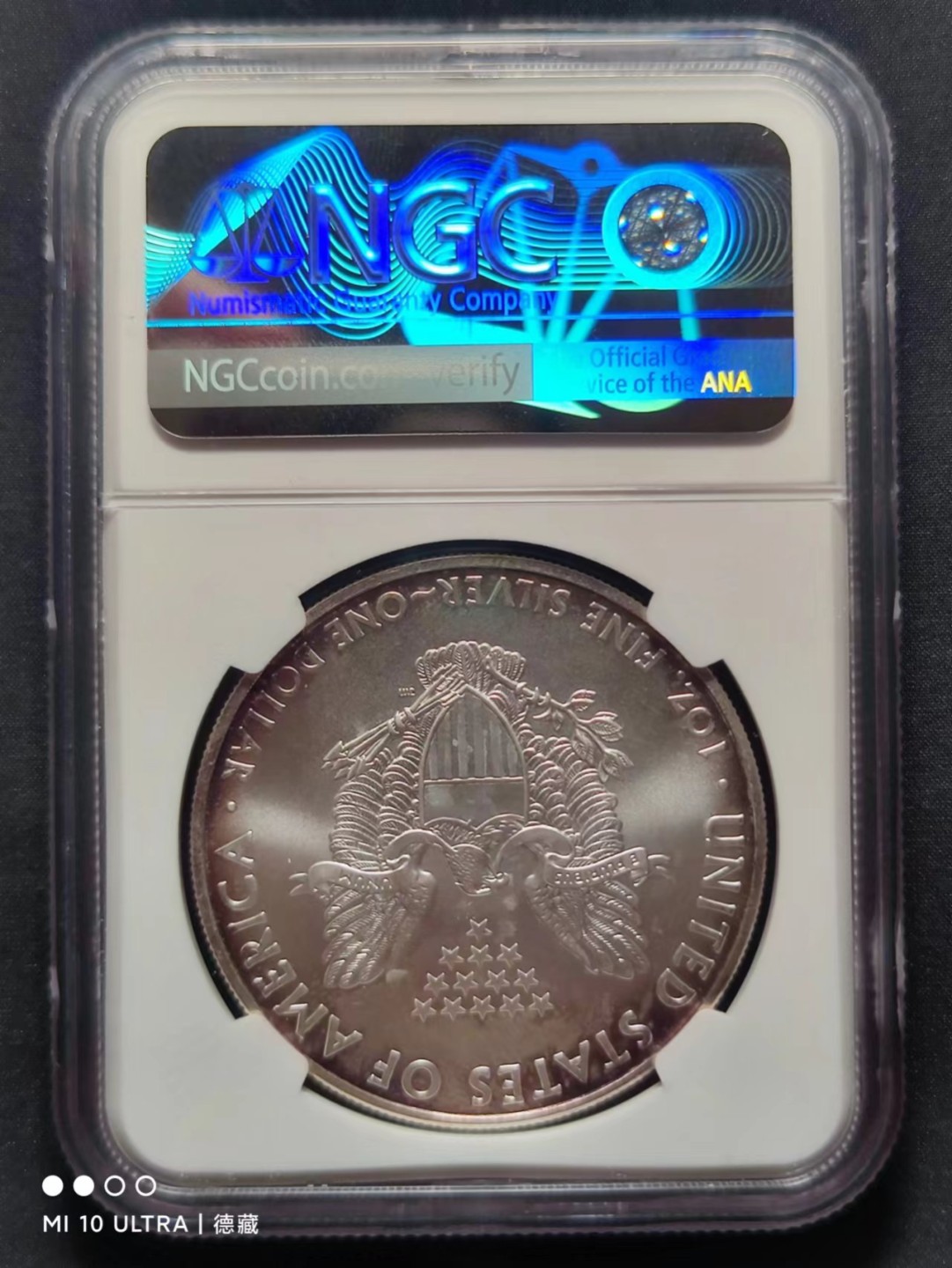 【德藏】世界币章–圣诞专场拍卖 2008年美国行走女神1盎司大银币 NGC MS67 环彩好品