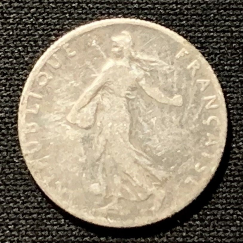 紫瑗钱币——第260期拍卖 法国 1909年 播种女神 50分 2.5克 0.835银