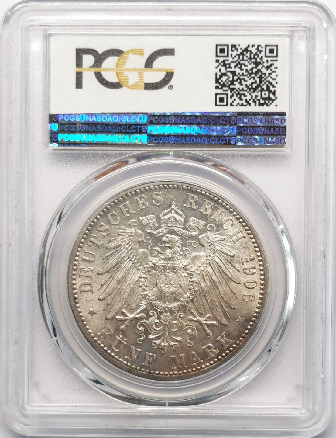 凡希社世界钱币微拍第二百二十三期 1906巴登5马克纪念大银PCGS-MS64