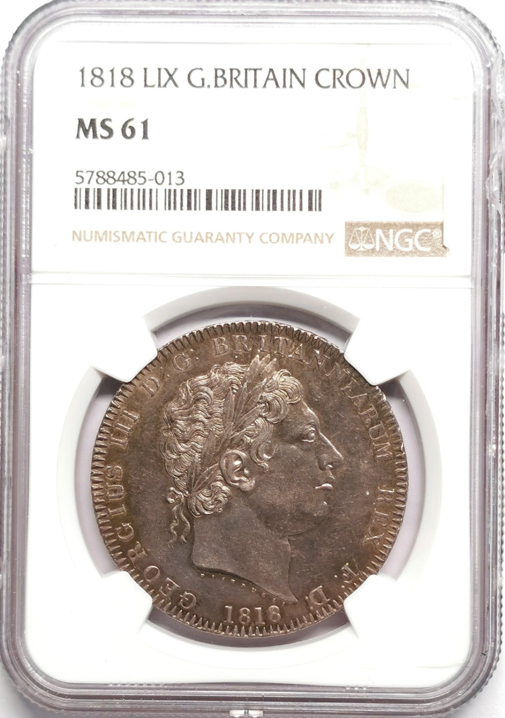 凡希社世界钱币微拍第二百二十三期 1818LIX英国乔三马剑NGC-MS61