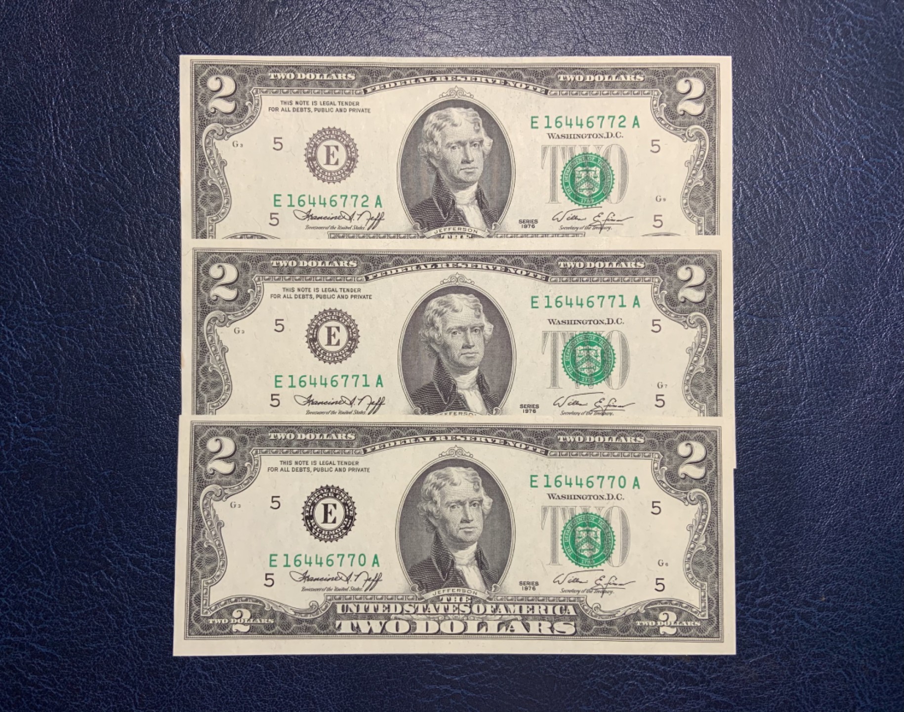 收藏联盟Quantum Auction 第220期拍卖  美国1976年联邦储备券2元 品相UNC-