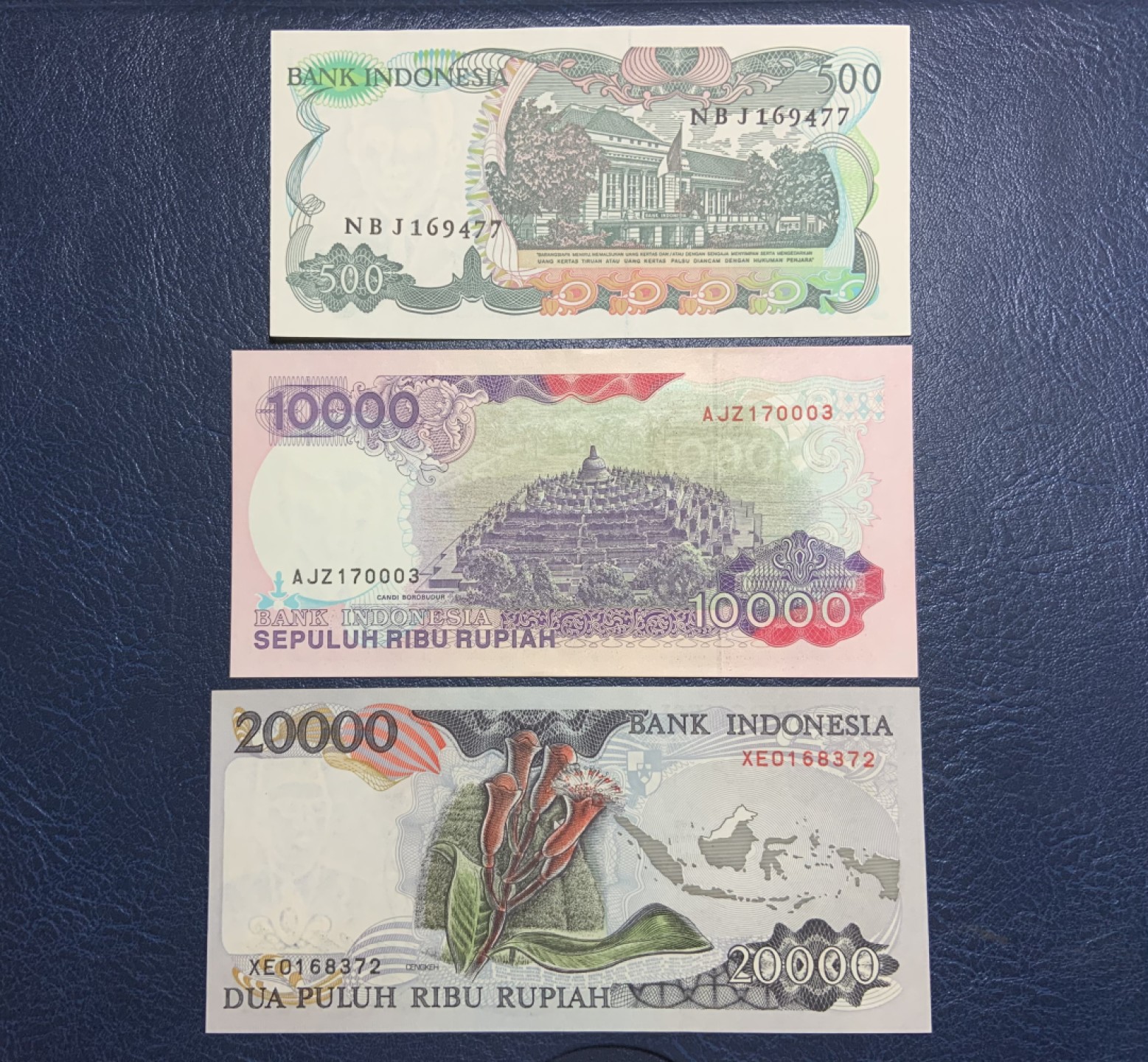 收藏联盟Quantum Auction 第220期拍卖  印度尼西亚1955年500-20000卢比 品相全新UNC