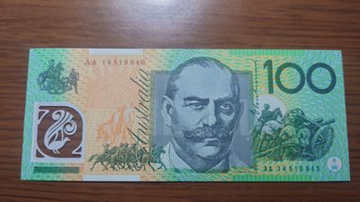 即日起至节前拍卖800以上全部本店贴钱发顺丰避免严重延误【世界钱币收藏】精选微拍第52期 暨2022年第九期 含部分经典高分评级币 2014年澳大利亚100元 全新UNC 首发AA冠 尾号40