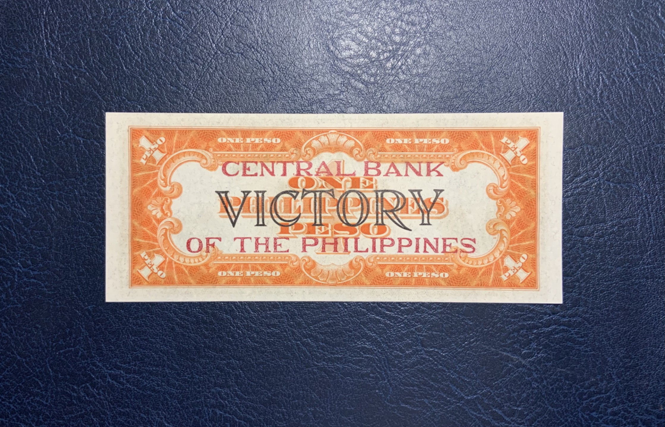 收藏联盟Quantum Auction 第220期拍卖  菲律宾1944年1比索胜利券 品相全新UNC 稀少
