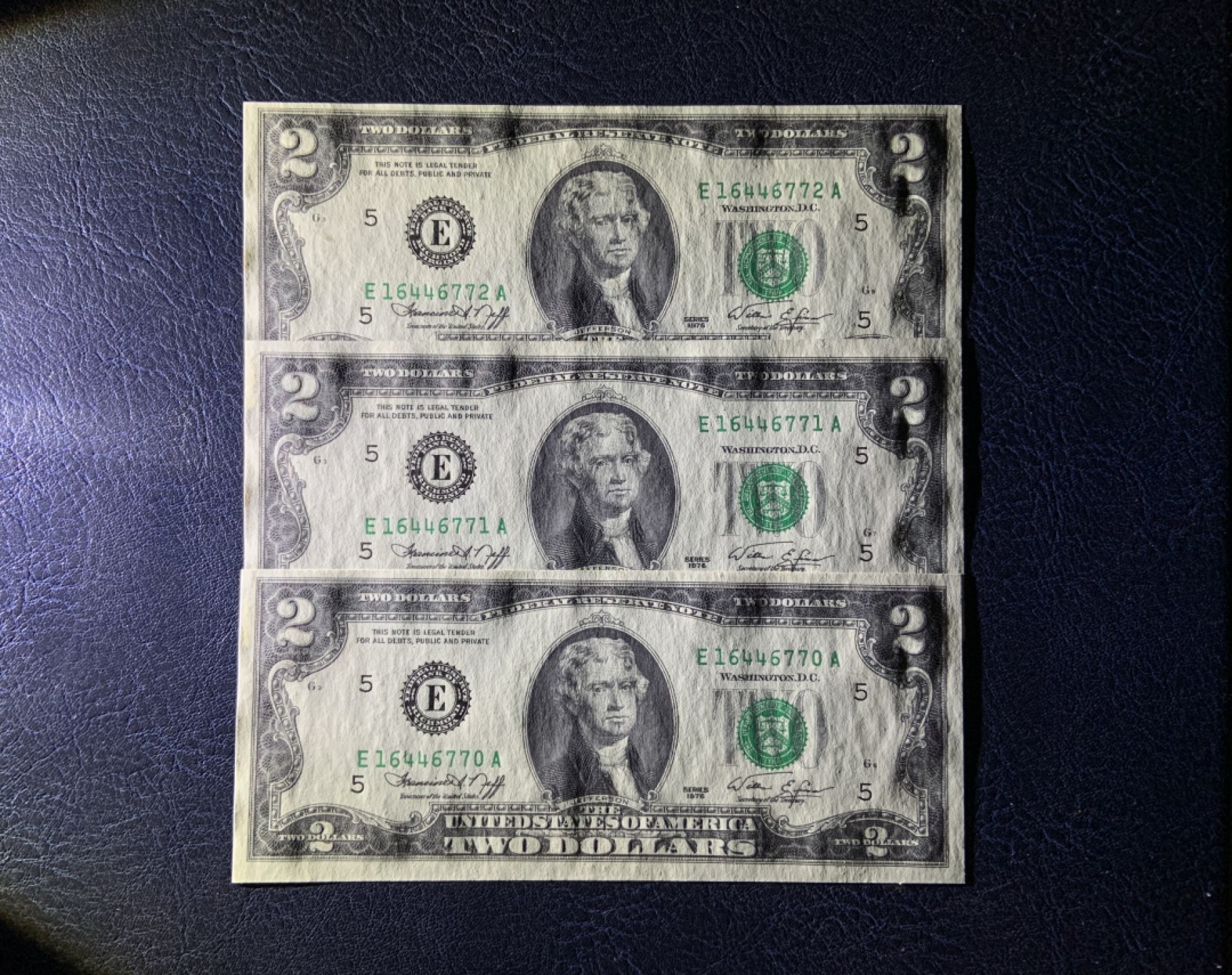 收藏联盟Quantum Auction 第220期拍卖  美国1976年联邦储备券2元 品相UNC-
