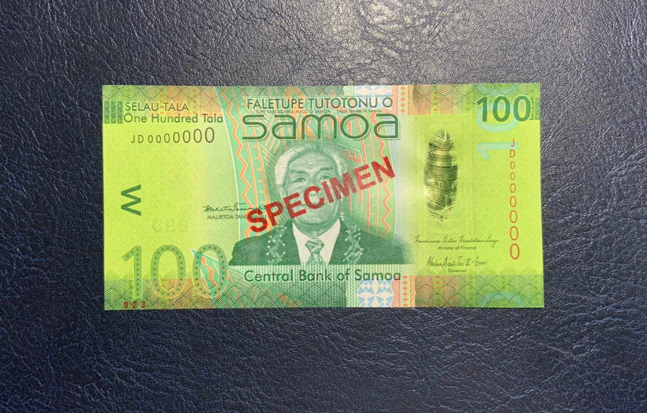 收藏联盟Quantum Auction 第220期拍卖  萨摩亚群岛2012年100塔拉样票 品相全新UNC