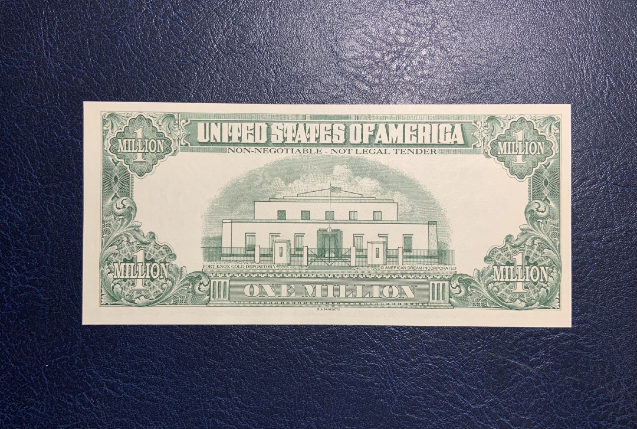 收藏联盟Quantum Auction 第220期拍卖  美国1995年100000000美元观赏钞 品相全新UNC 限量发行 双面雕刻