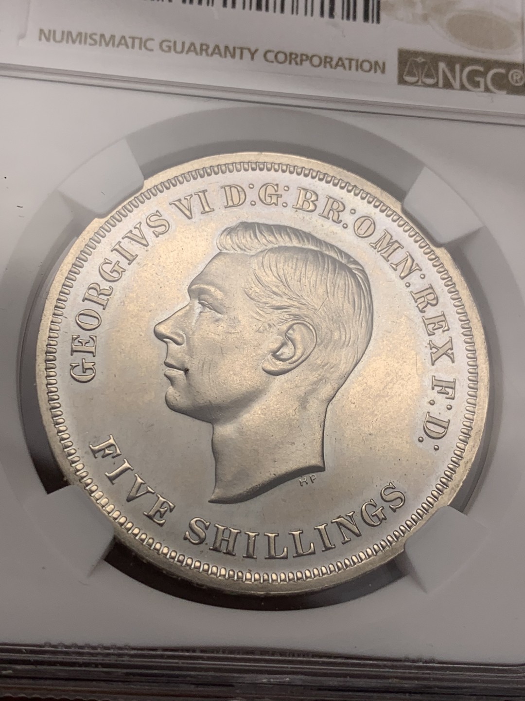 《竞宝斋》第125场-周日，周一 ，2场连拍（全场包邮） NGC-PL63 英国 1951年 1克朗 乔六镍马剑类精制币 值得收藏的马剑