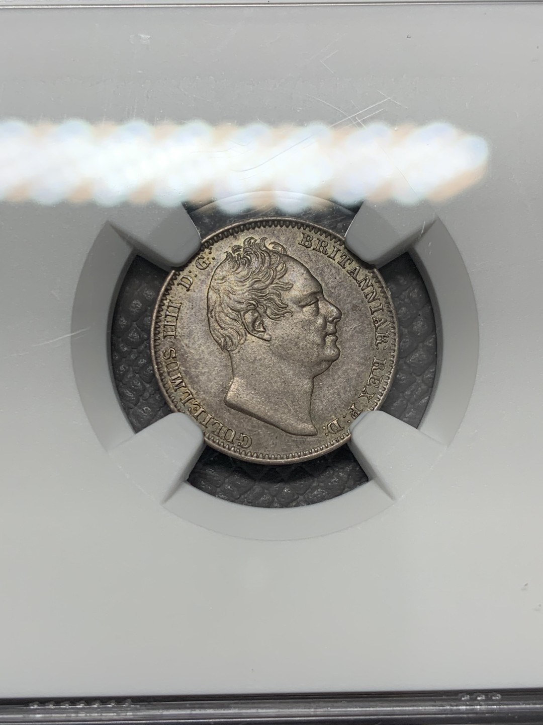 《竞宝斋》第125场-周日，周一 ，2场连拍（全场包邮） NGC MS64 英国 1837年 威廉四世 4便士 灌足节 银币 64分 PL底板 4便士最大的面值 可配对
