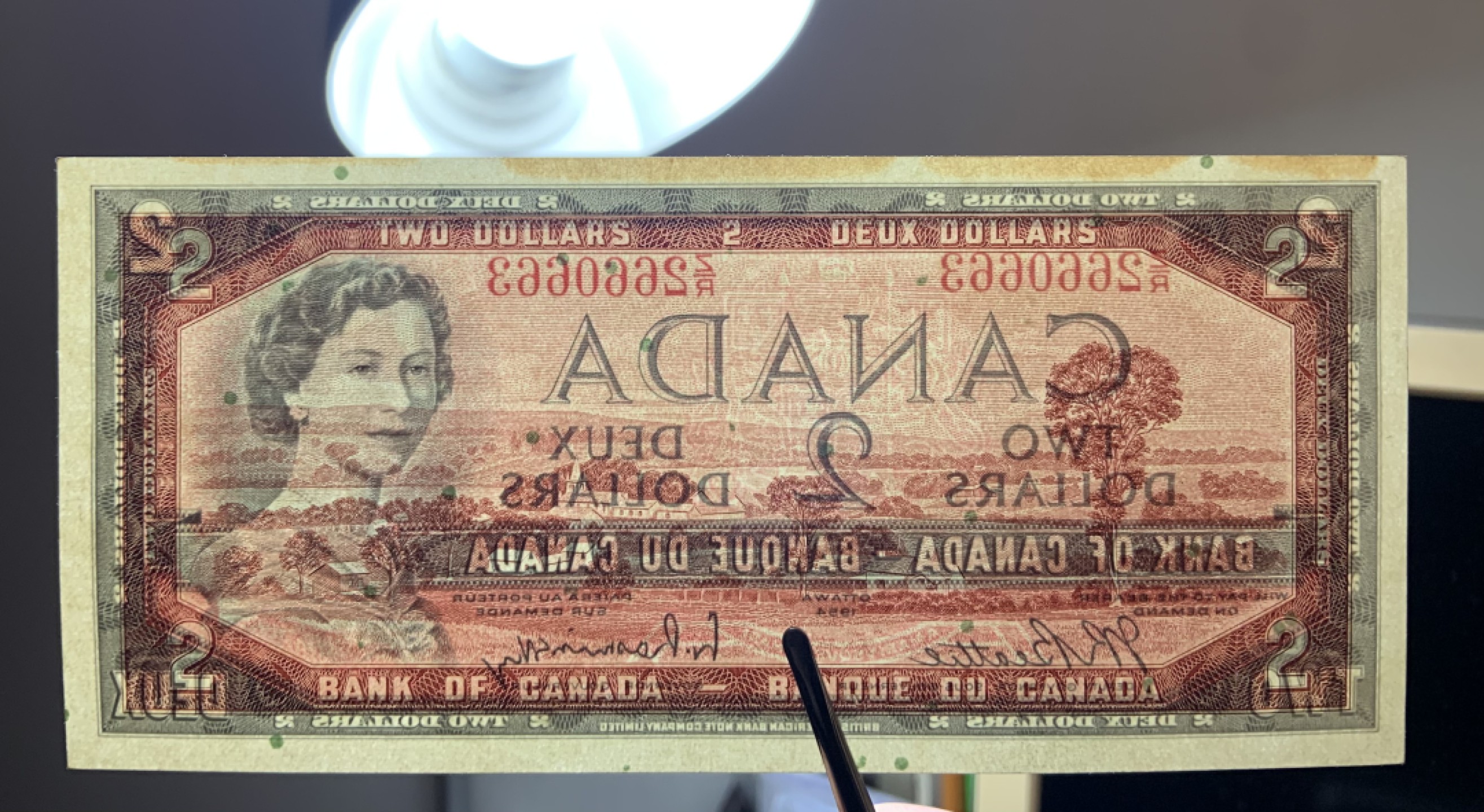 收藏联盟Quantum Auction 第220期拍卖  加拿大1954年1-2元 品相UNC-