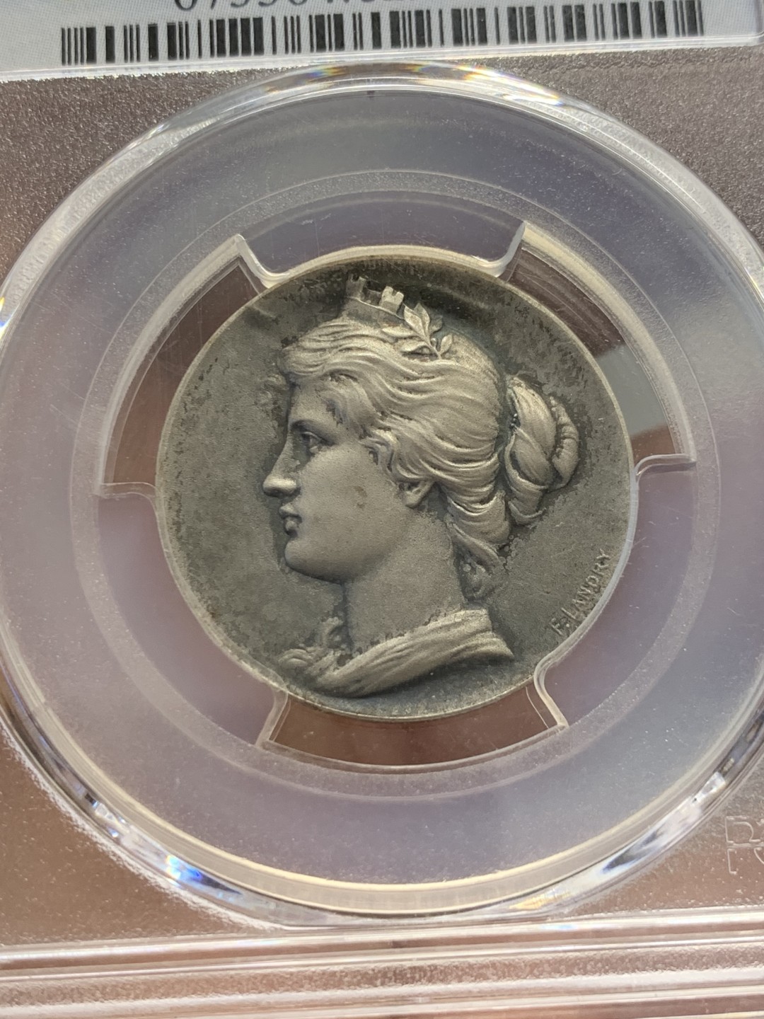 《竞宝斋》第125场-周日，周一 ，2场连拍（全场包邮） PCGS SP62 1898年瑞士苏黎世女神射击节银章 女神楚楚动人 狮子可爱生动 低评好品好状态
