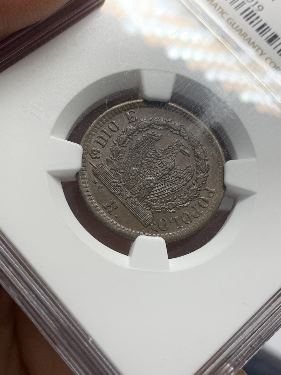 《竞宝斋》第125场-周日，周一 ，2场连拍（全场包邮） NGC MS64 意大利罗马共和国1849年1/2贝阿科铜币亚军分