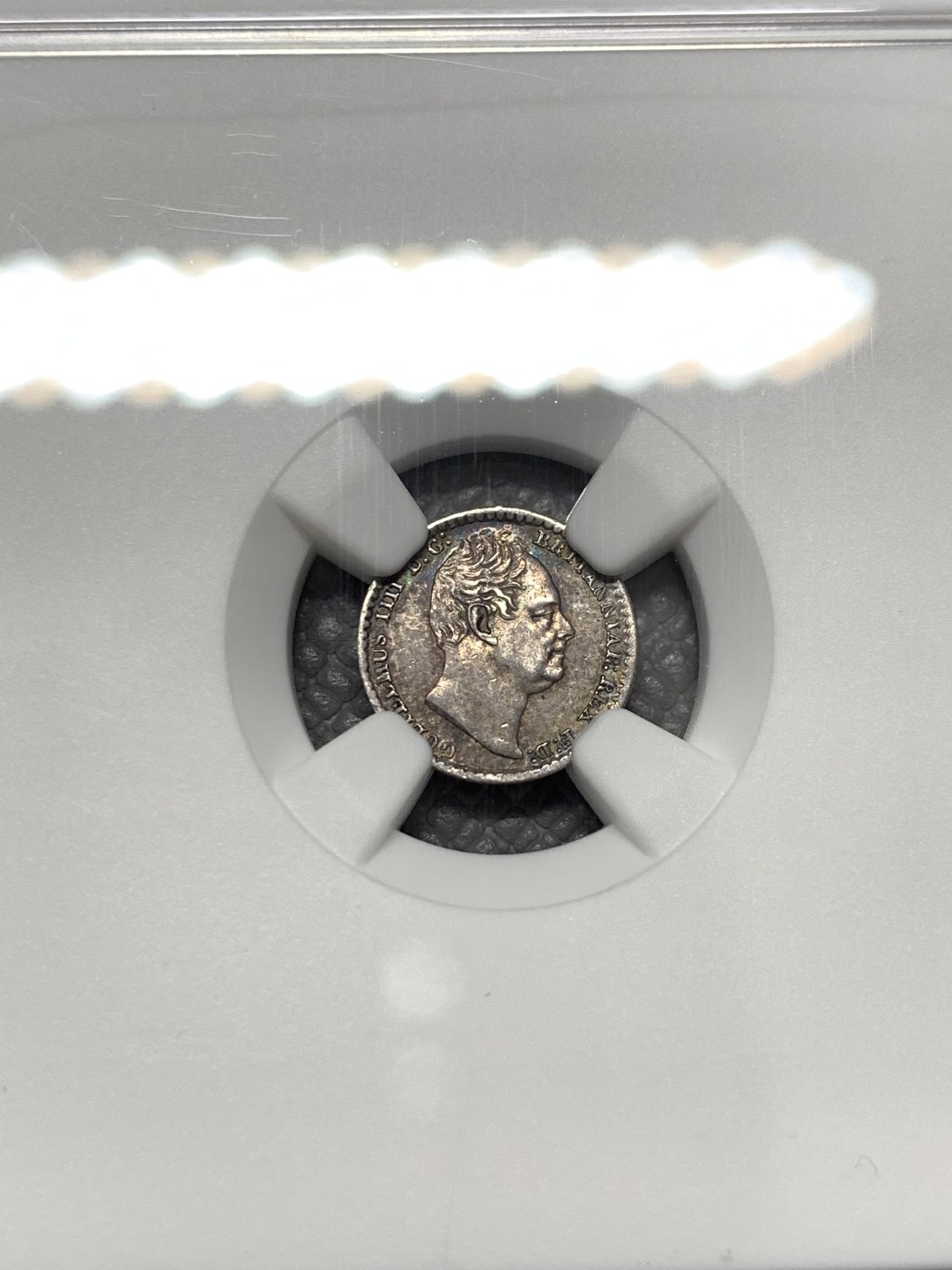 《竞宝斋》第125场-周日，周一 ，2场连拍（全场包邮） NGC MS63 英国 1831年 威廉四世 1便士 灌足节 银币 非常少的头像 63不容易 深包浆 底光好
