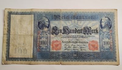 王之爱好～外国纸币 - 1910年，100马克，德国纸币