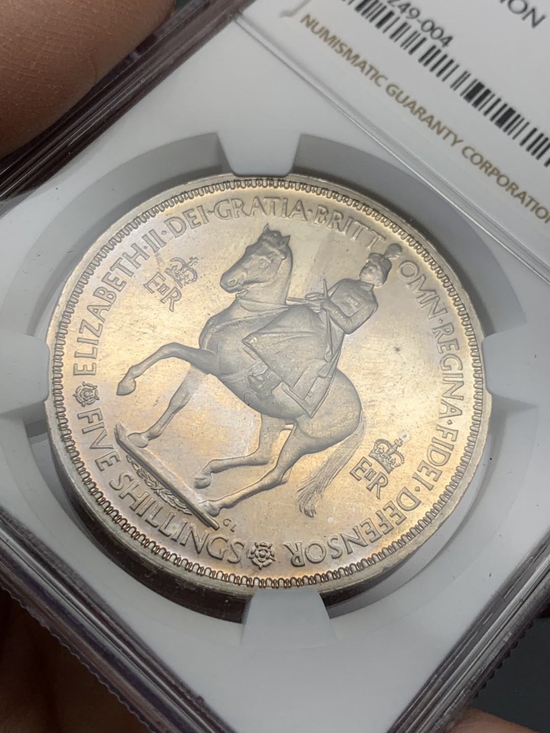 《竞宝斋》第125场-周日，周一 ，2场连拍（全场包邮） NGC-PF63 1953年伊丽莎白二世首年加冕克朗，热门品种