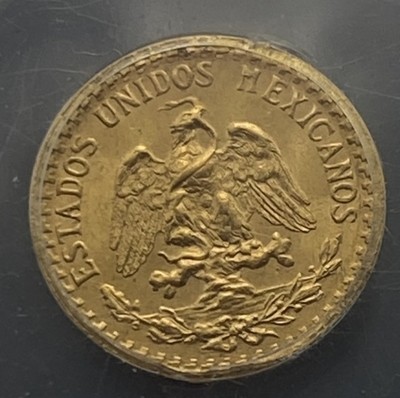 古钱机制币专场 - 1945年墨西哥2比索金币