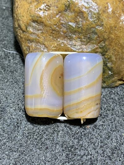 通货天然巴西缠丝玛瑙高玉化形桶珠一对， - 通货天然巴西缠丝玛瑙高玉化形桶珠一对，