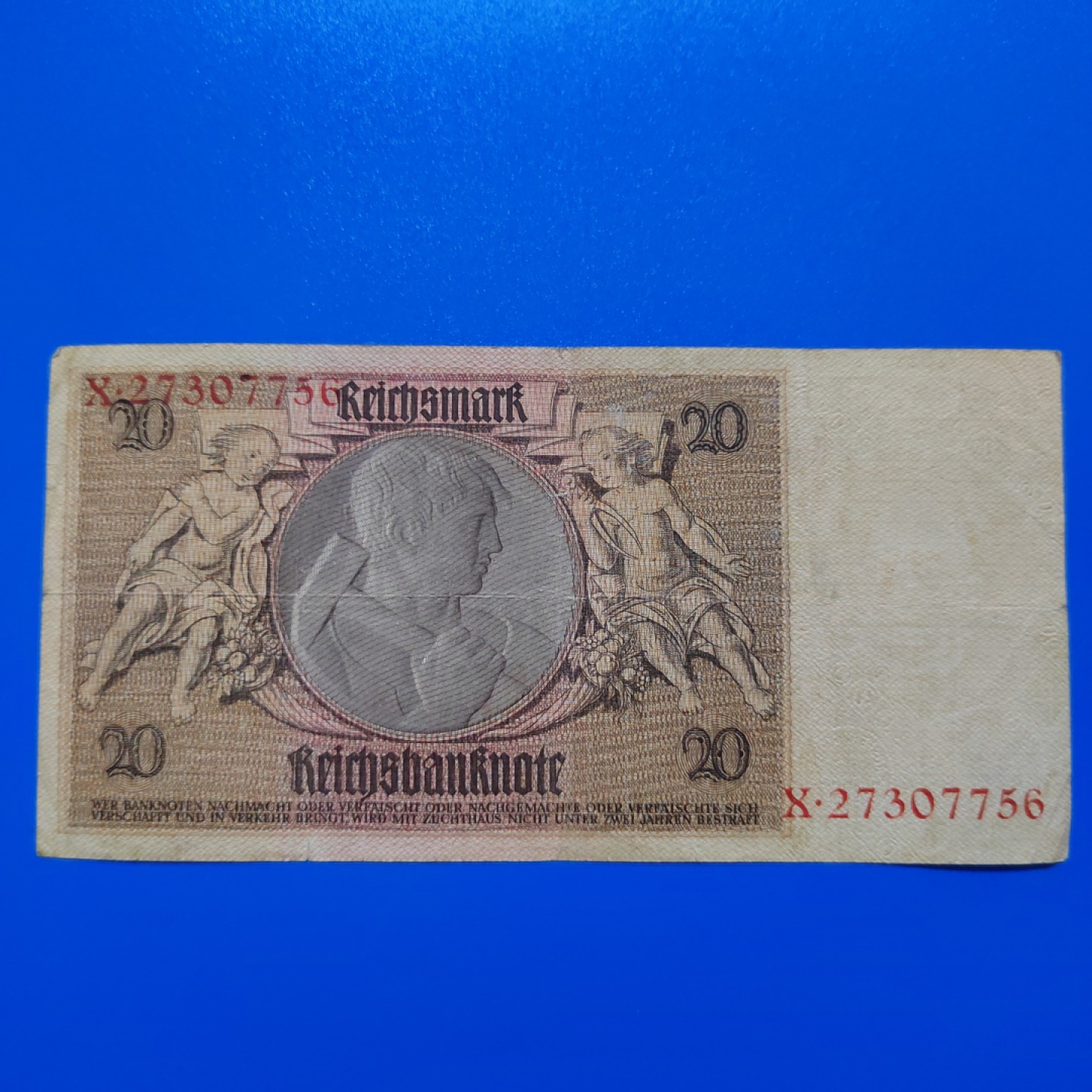王之爱好～外国纸币 1929年，20马克，德国纸币