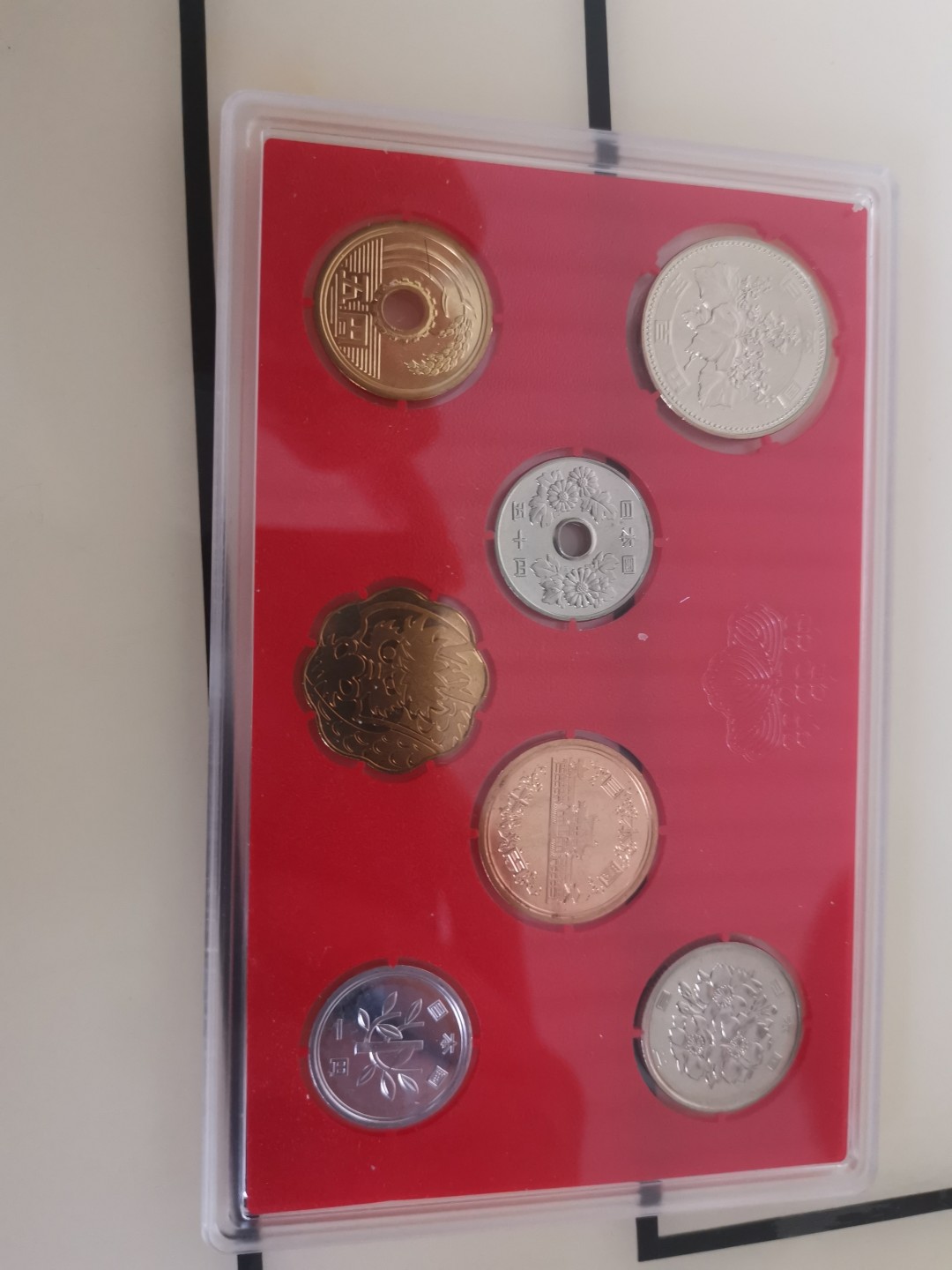 小岛钱币 第一拍  日本纪念币专场 满百包邮 2000年国内主要行事1—500円7枚带龙年纪念章