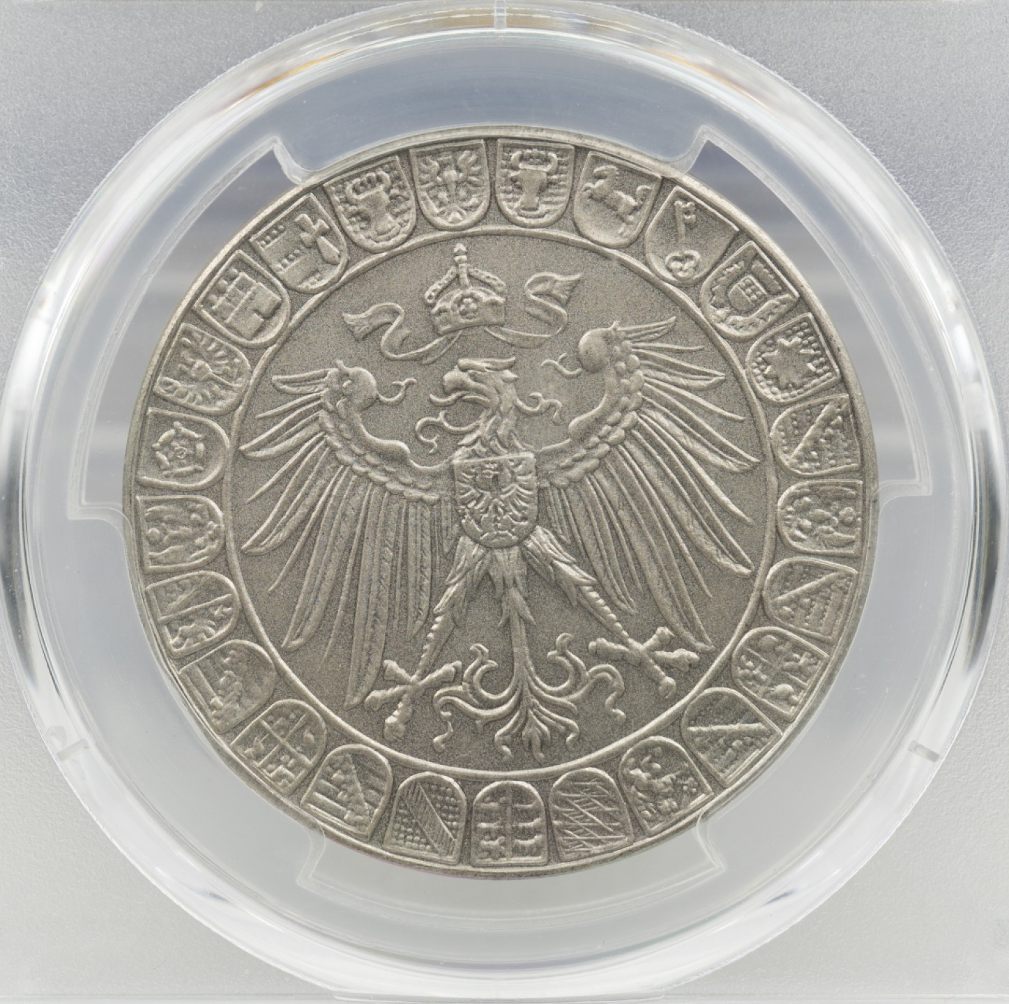 万国钱币拍卖第003期（圣诞精品特拍） 1931年德国威廉一世银章，德意志帝国60周年纪念，磨砂精铸，完美品相。