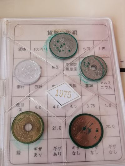 小岛钱币 第一拍  日本纪念币专场 满百包邮 - 日本纪念币 1975 年1—100円 5 枚 